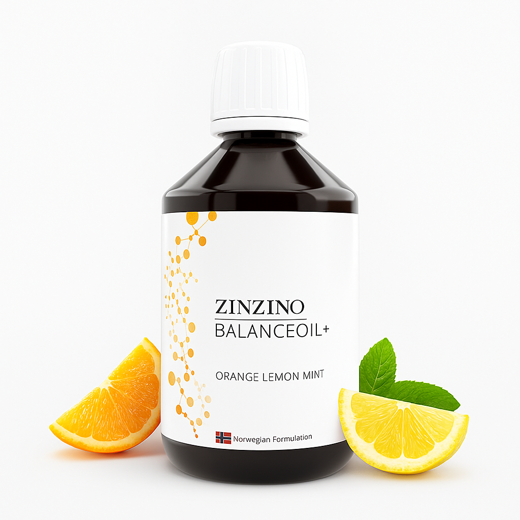 ZINZINO BalanceOil+ Olej Rybny Omega-3 o smaku - Orange Lemon Mint -100 ml